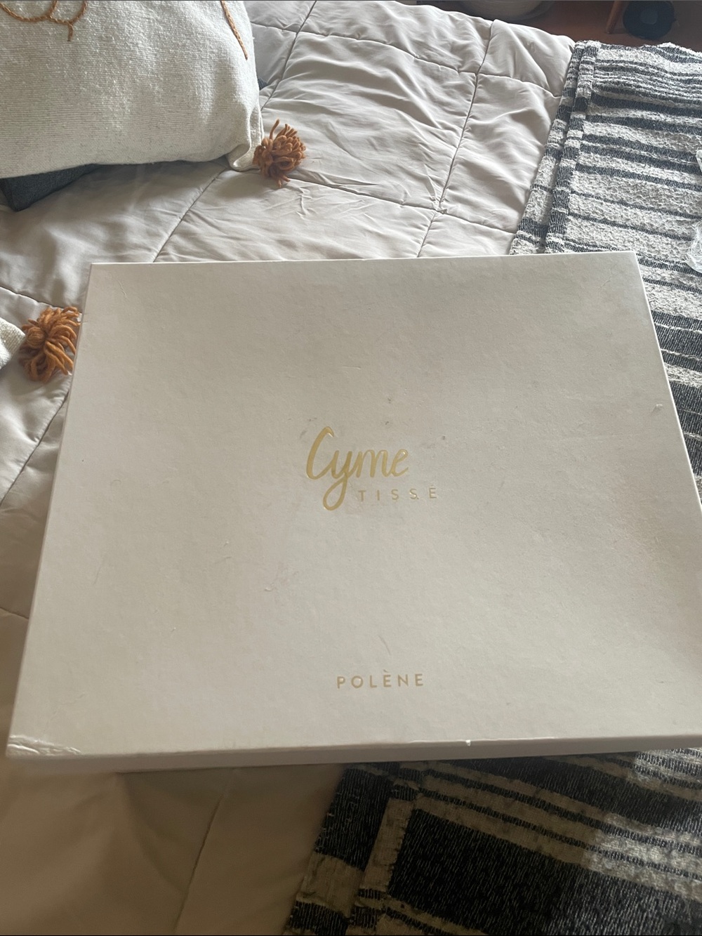 Polene Cyme Tisse Bag cognac Canvas - Picture 12 of 16